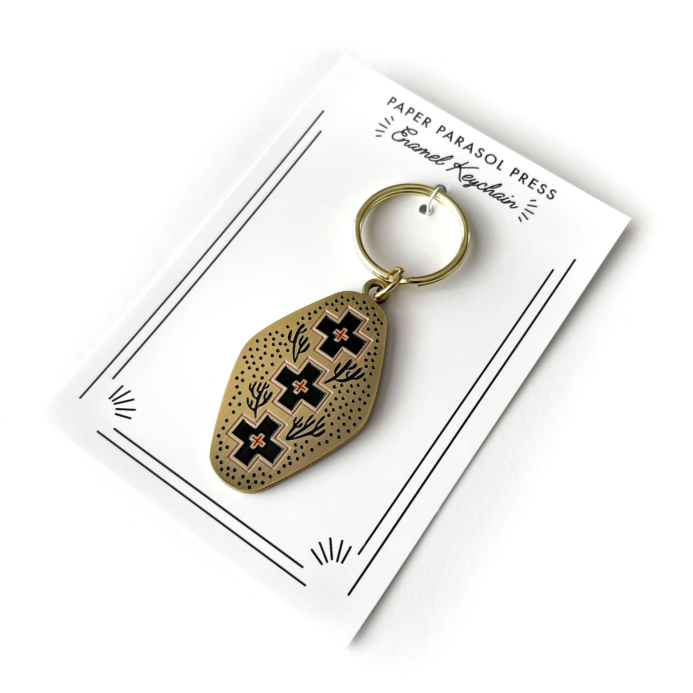 Paper Parasol Press - Wholesale Keychain - Women's - Desert Crossroads Western Themed Enamel Keychain4