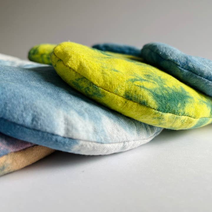 The Materials Design Co. - Wholesale Spa/Therapy Pillow - Heart Eye Pillow - Botanically Dyed - Indigo Sky - V Day3