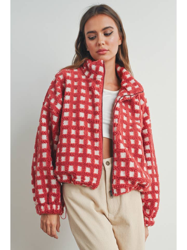 BUTTERMELON - Wholesale Jacket - Women's - Fuzzy Sherpa Jacket - BMJ725428