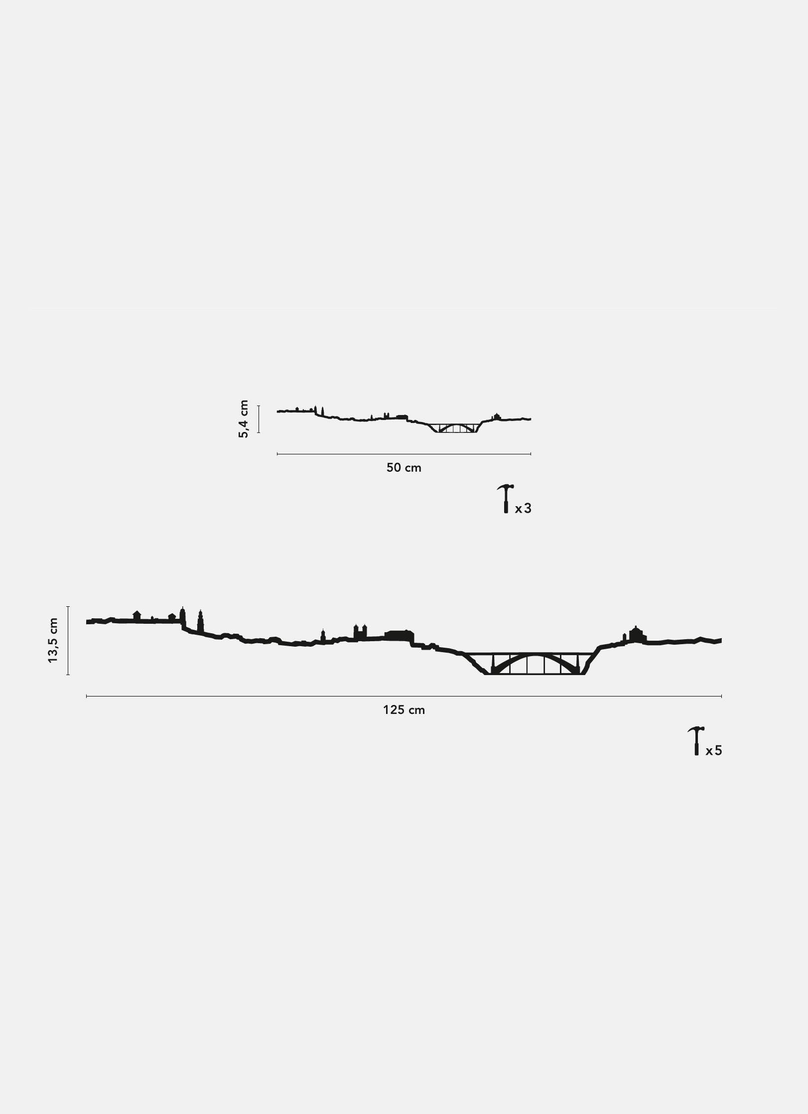 The Line - Wholesale Wall Accent - Wall Decor - Porto Skyline - Black (50cm)4