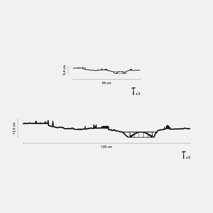 The Line - Wholesale Wall Accent - Wall Decor - Porto Skyline - Black (50cm)4