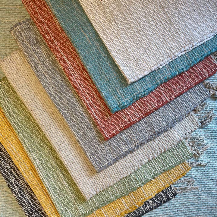 Second Nature Online - Wholesale Area Rug - HUSH Hand Loomed Soft Cotton Rug in Muted Colours
