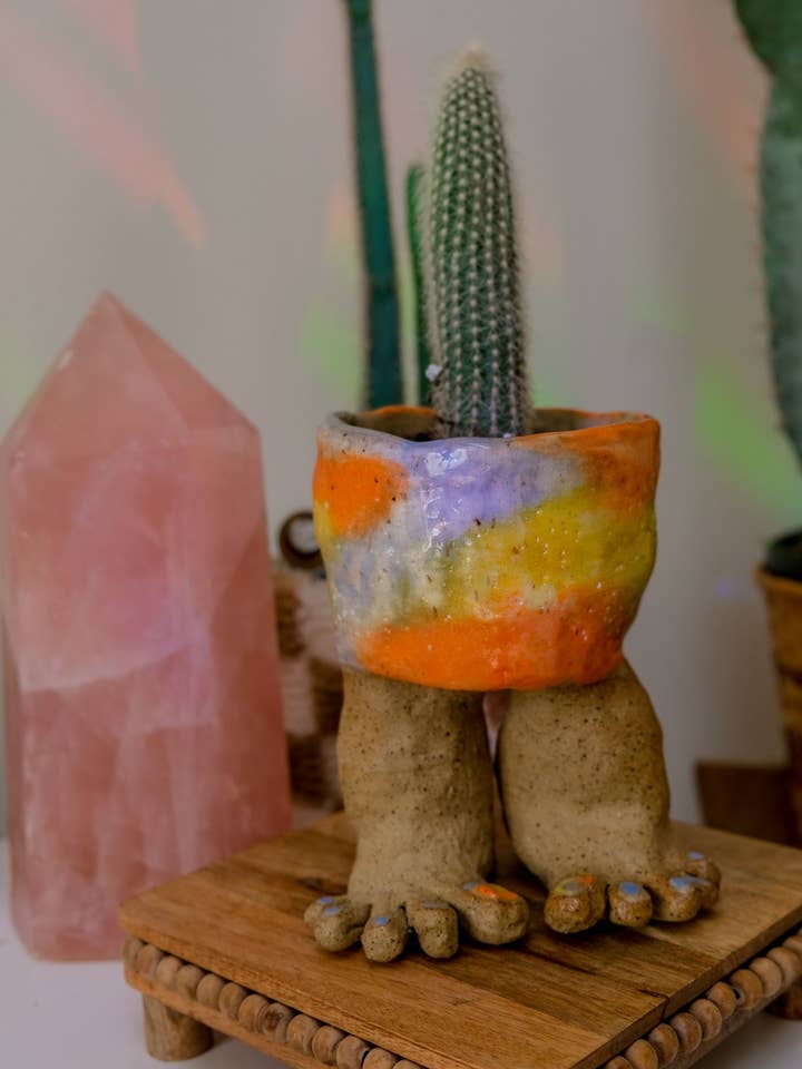 Maceta con punta de cerámica con degradado vibrante para venta al por mayor de MercuryX Shop