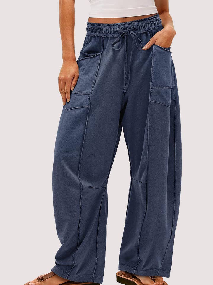 Mccolin - Wholesale Pants - Women's - Relaxed Wide-Leg Drawstring Pants6