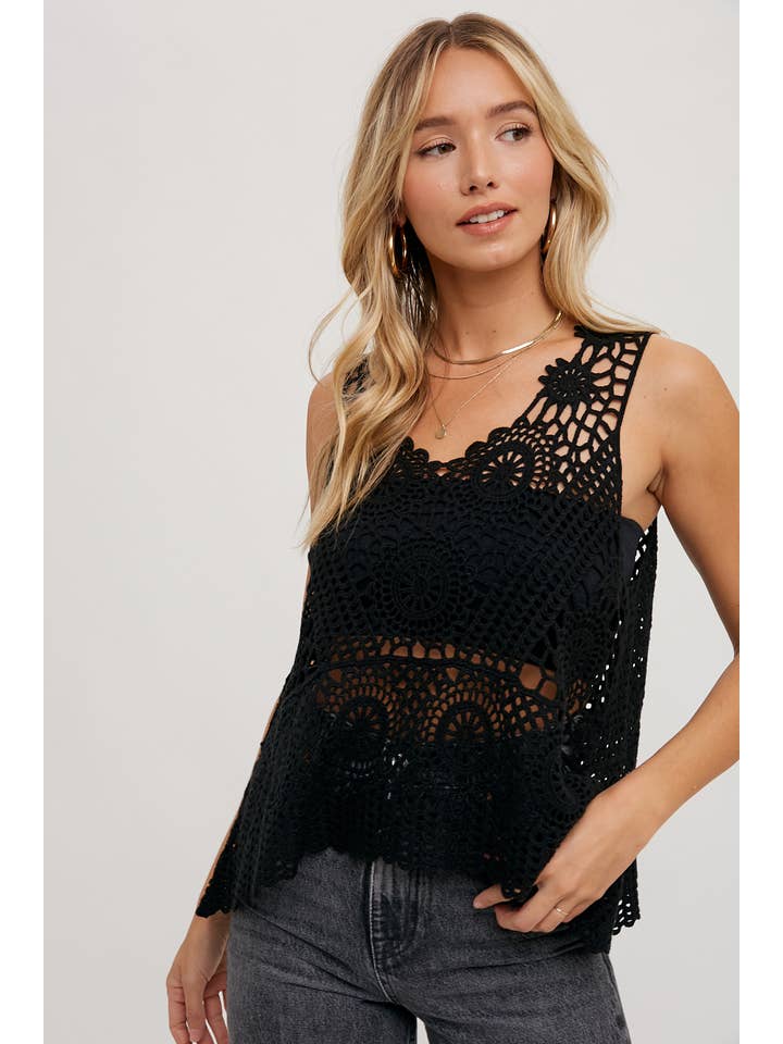 Bluivy - Wholesale Knit Top - Women's - OPEN-KNIT CROCHET SLEEVELESS TOP19