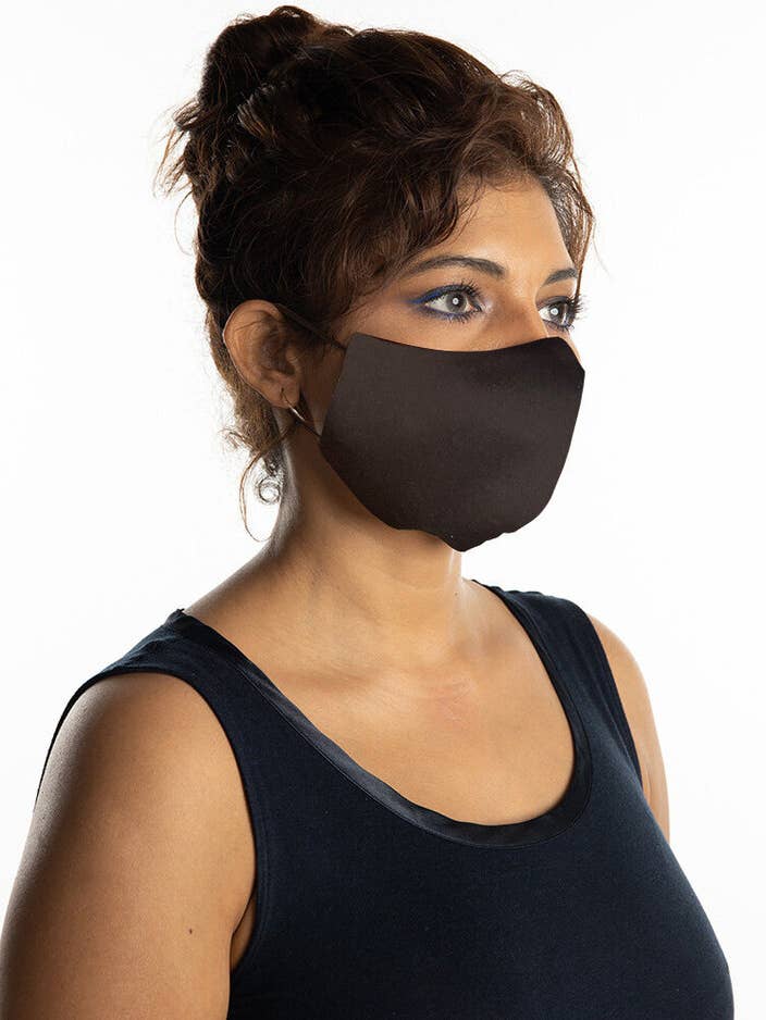 Luxedo Collection / Satin Mask / T-2C / Black for wholesale by THROW NYC