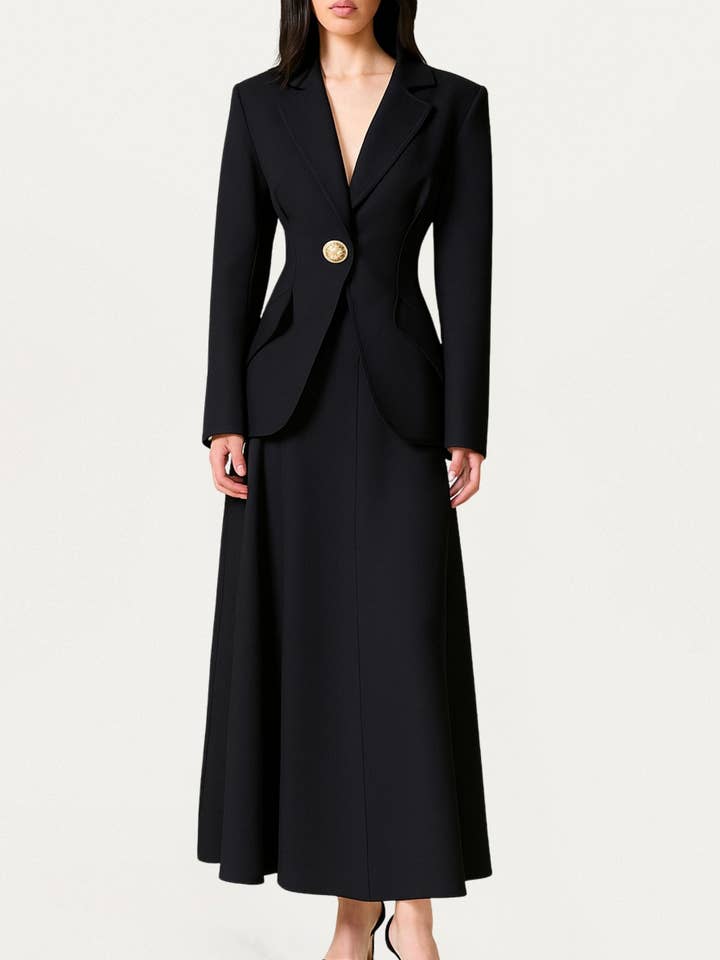 Veste ajustée sculptée à un bouton pour la vente par NOCTURNE