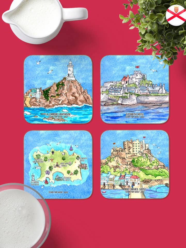 Jersey Coasters pour la vente par To Home From London & To Home From Where?