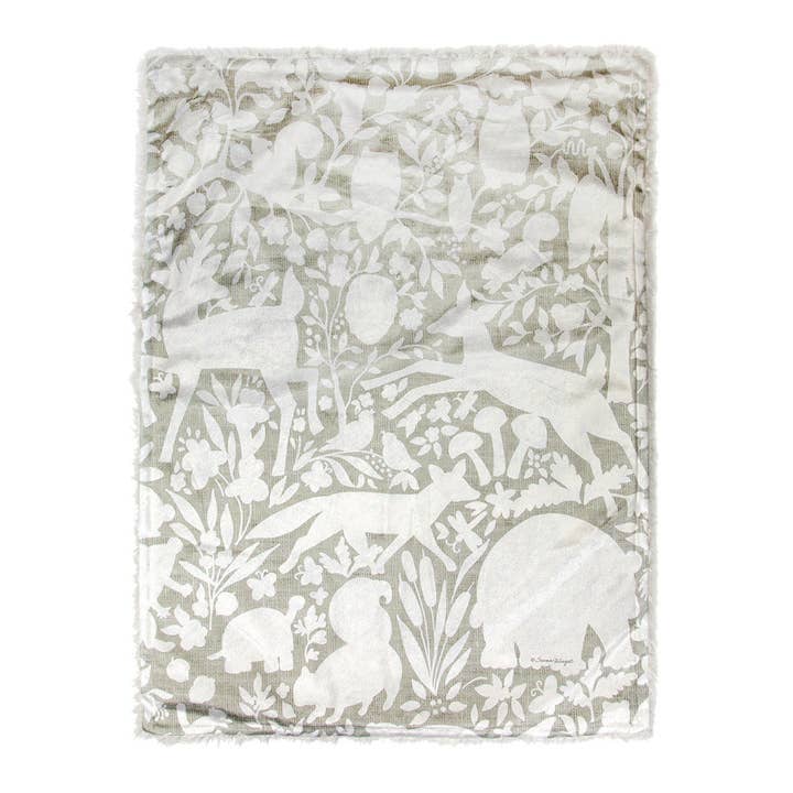 Manual Woodworkers and Weavers, Inc. - Wholesale Throw Blanket - Burlap Woodland 30 X 40 Blanket