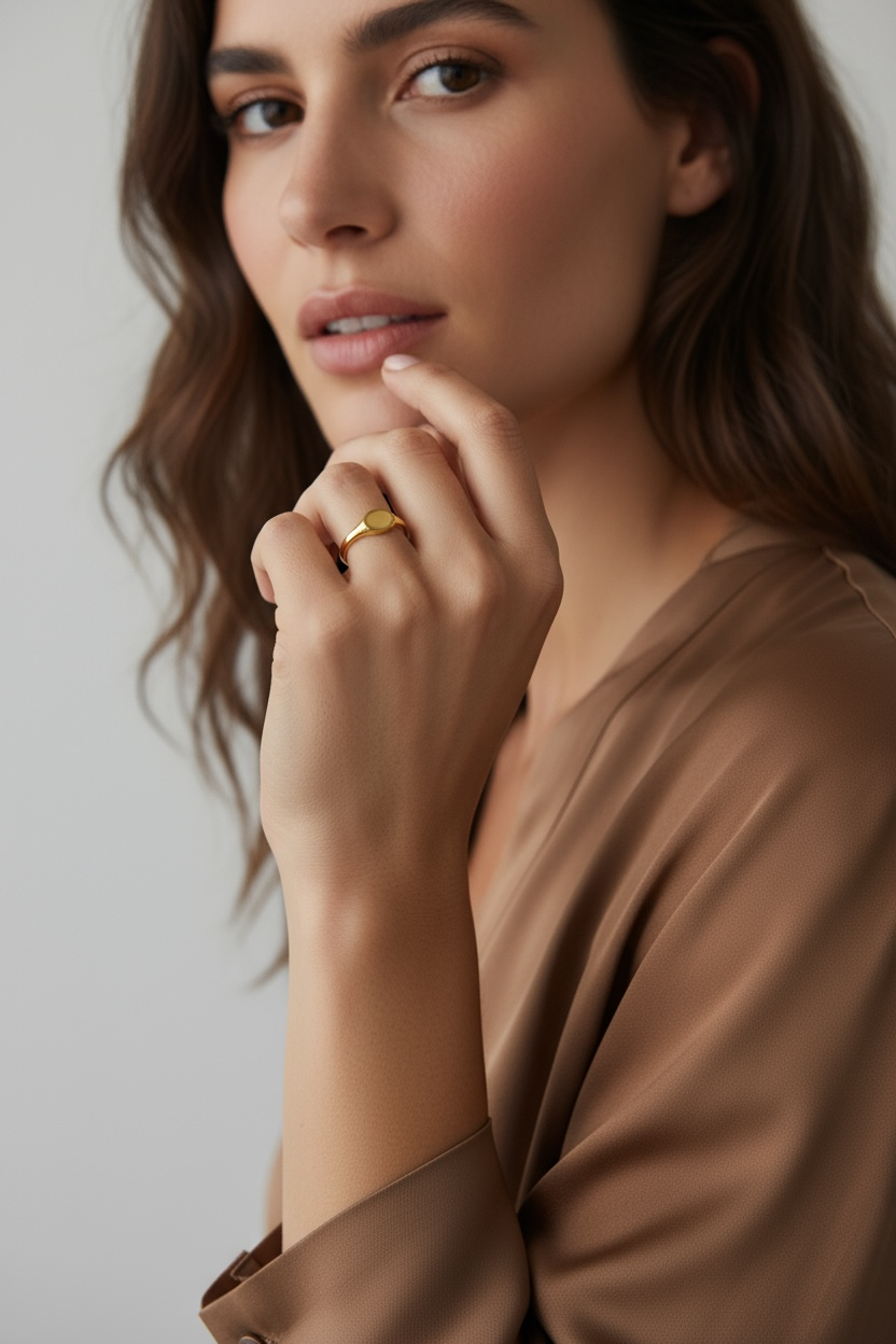 GoldFi - Wholesale Signet Ring - 18k Gold Filled Signet Ring1