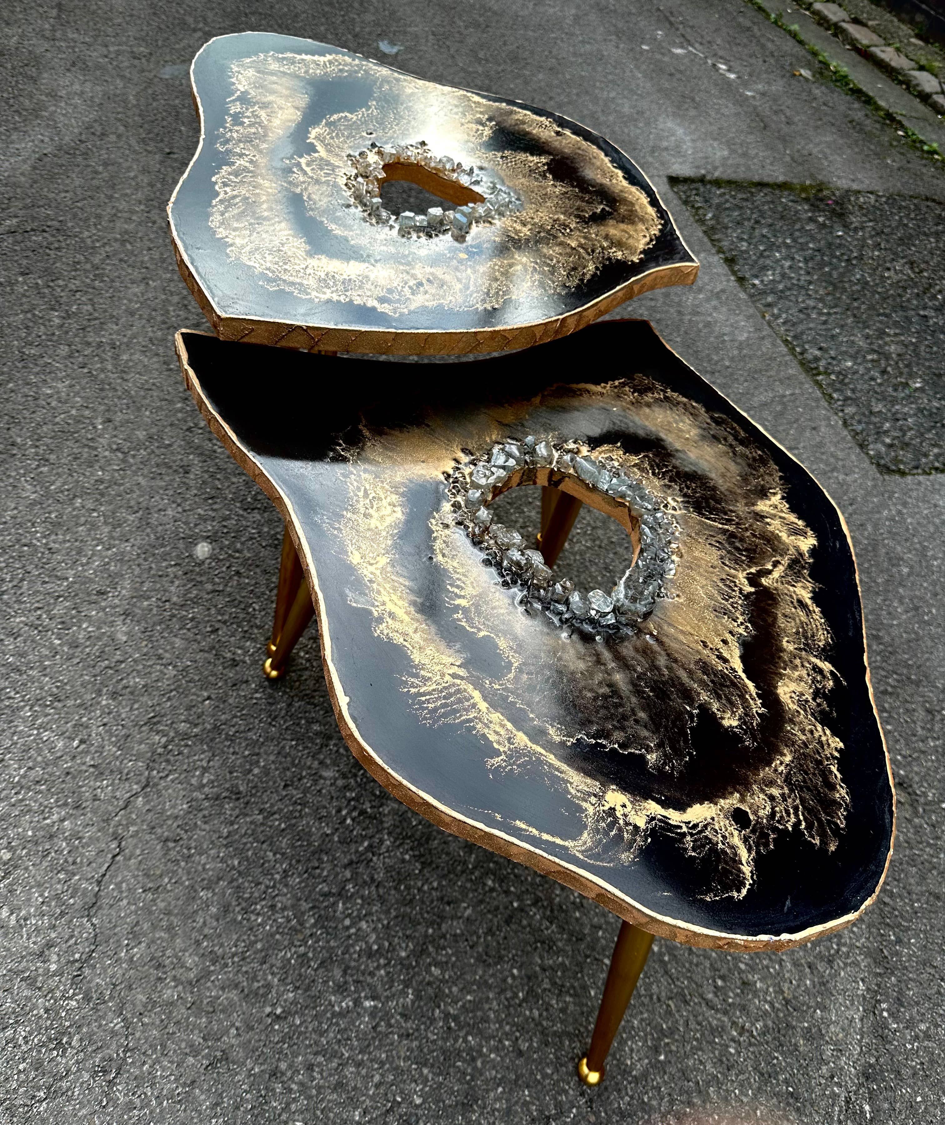 SamshineDesign - Wholesale Coffee Table - 2  Nesting agate table Large Epoxy art geode coffee/side (Copy)3