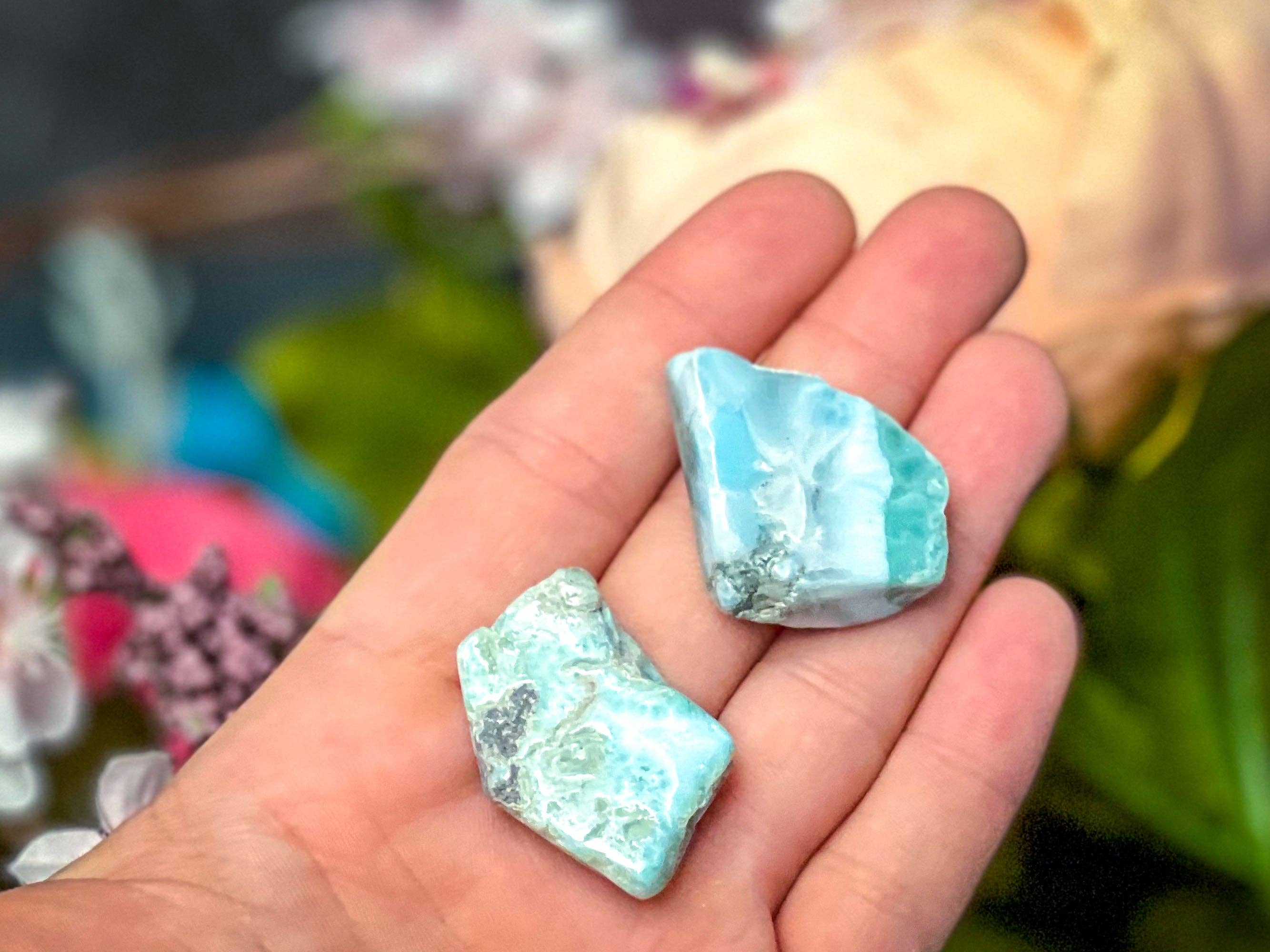 Mandala Gems - Venta al por mayor Piedras/cristales espirituales - Láminas pulidas de larimar de buena calidad9