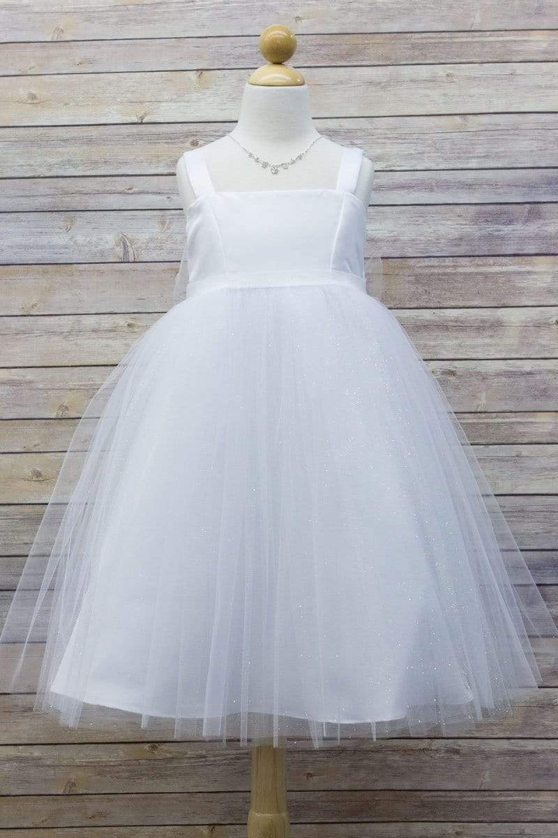 Petite Adele - Vente Robe – enfant - Robe Chloe en satin avec jupe en tulle pailleté2