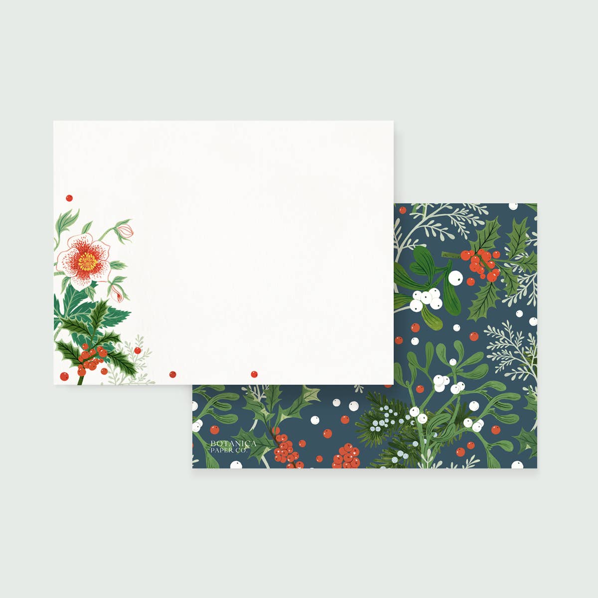 Botanica Paper Co. – Engroshandel Brevpapir/sæt med noteskort – JUL ROSE Notecards | Sæt af 41