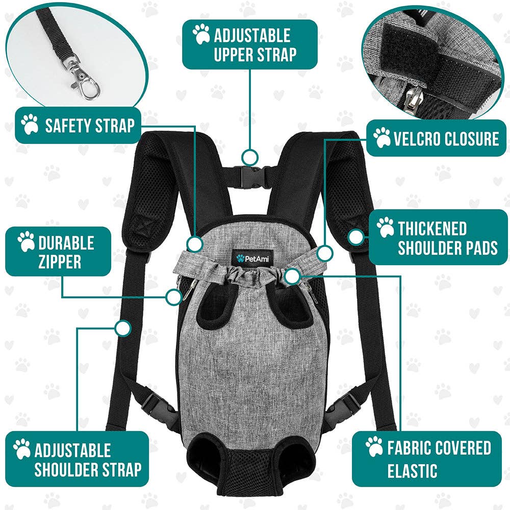 PetAmi - Wholesale Pet Carrier - Cat/Dog - Classic Front Chest Pet Carrier Backpack17
