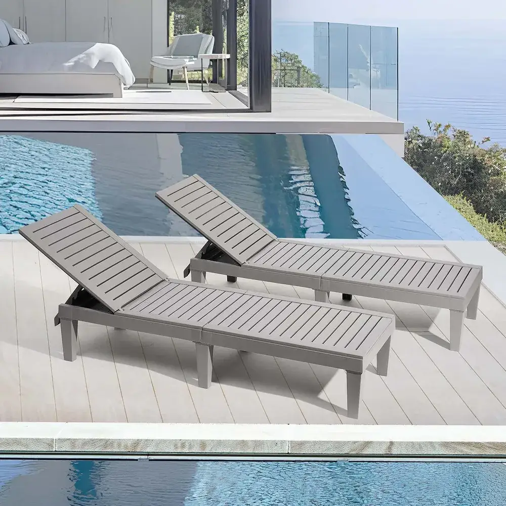 Clara Clark - Wholesale Chaise Lounge - Outdoor Chaise Lounge Chair (Set of 2 Chairs)9