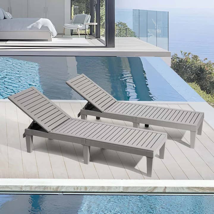 Clara Clark - Wholesale Chaise Lounge - Outdoor Chaise Lounge Chair (Set of 2 Chairs)9