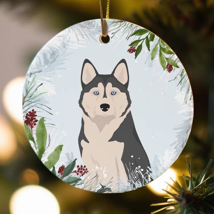 Alaskan Husky Hund Metalljulprydnader för wholesale av Canine Companions