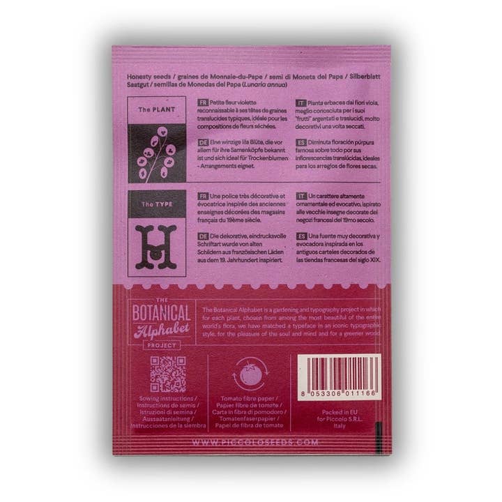 Piccolo Seeds - Wholesale Plant Seeds - H - Honesty1