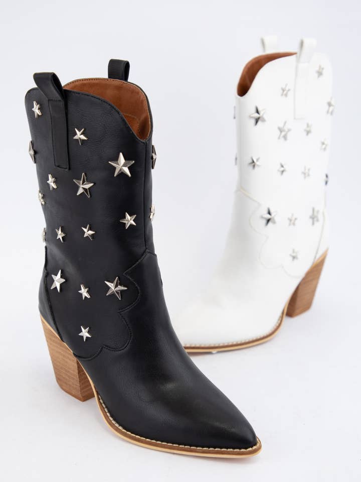 CCOCCI - Wholesale Cowboy Boots - Women's - WEEKLY DEAL STAR STUD EMBELLISHED WESTERN BOOTS2