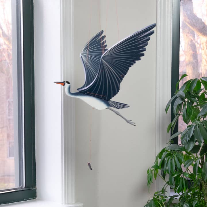 Tulia's Artisan Gallery - Wholesale Mobile - Blue Heron Flying Bird Mobile