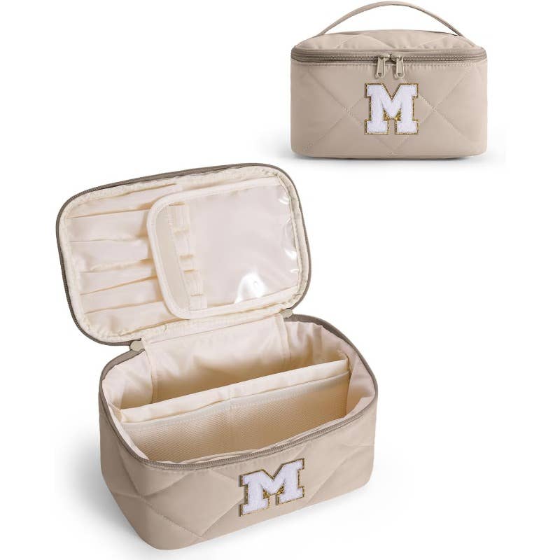 wandf – wholesale Make-up/cosmetic bag – Wandering Nature Puffer Initial Makeup Bag for Moms, Wives13