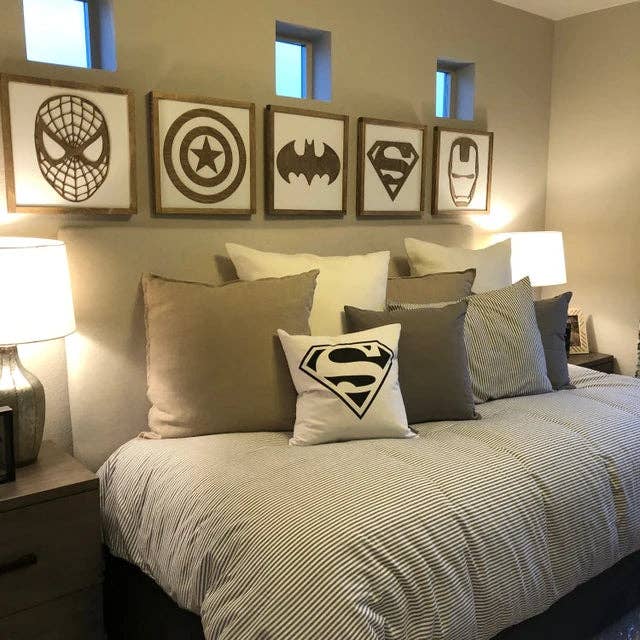Nail and Hook Laser Cut Home Decor - Wholesale Sign - Superhero Wall Art  | 11x11 inch Wood Sign22