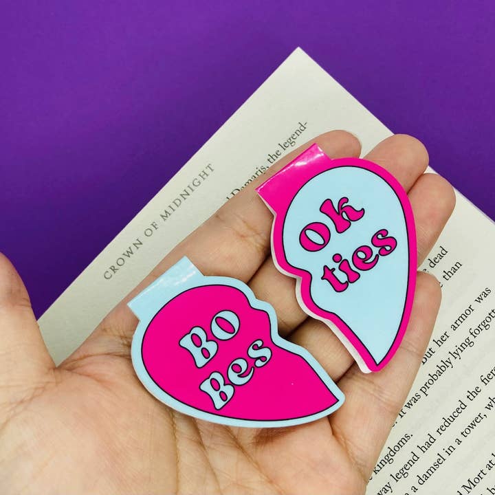 Book Bestie Set- Double Sided -Magnetic Bookmark for wholesale by Wild & Wicked Designs