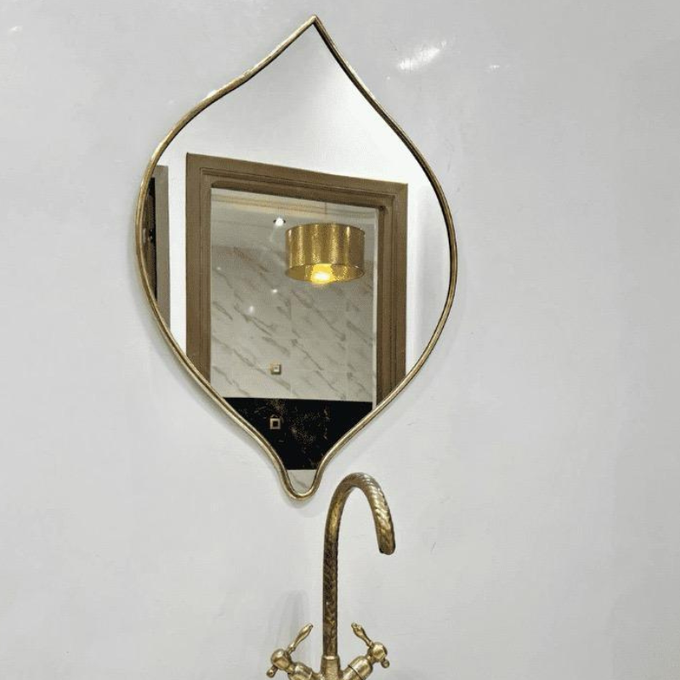 High crafty – wholesale Wall mirror – Handmade Copper Eye-Shaped Mirror – Irregular Design Wall Mi1