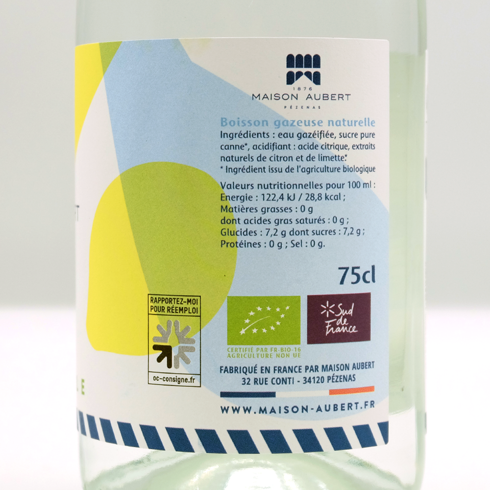 Maison Aubert – wholesale Soda/kolsyrad dryck – Artisanal och ekologisk lemonad: Originalet 75 cl2