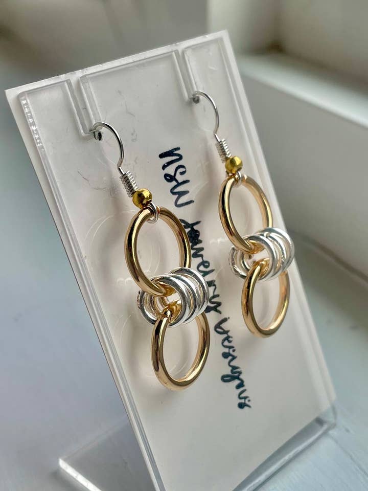 Mixed Metal Earrings for wholesale by NSW Jewelry Designs