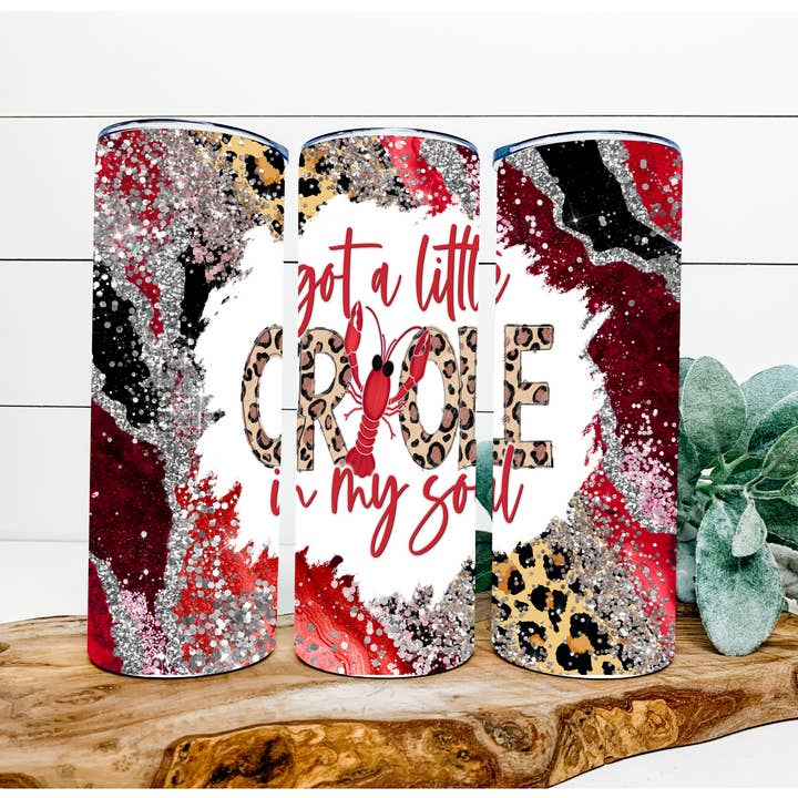 Creole Tumbler, Louisiana Tumbler, 20 oz Skinny Tumbler DECO for wholesale by DecoExchange