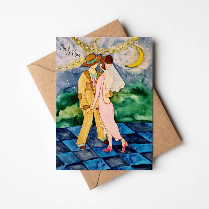 Greeting Card - Mr & Mrs Wedding Card for wholesale by Bosa Art Co