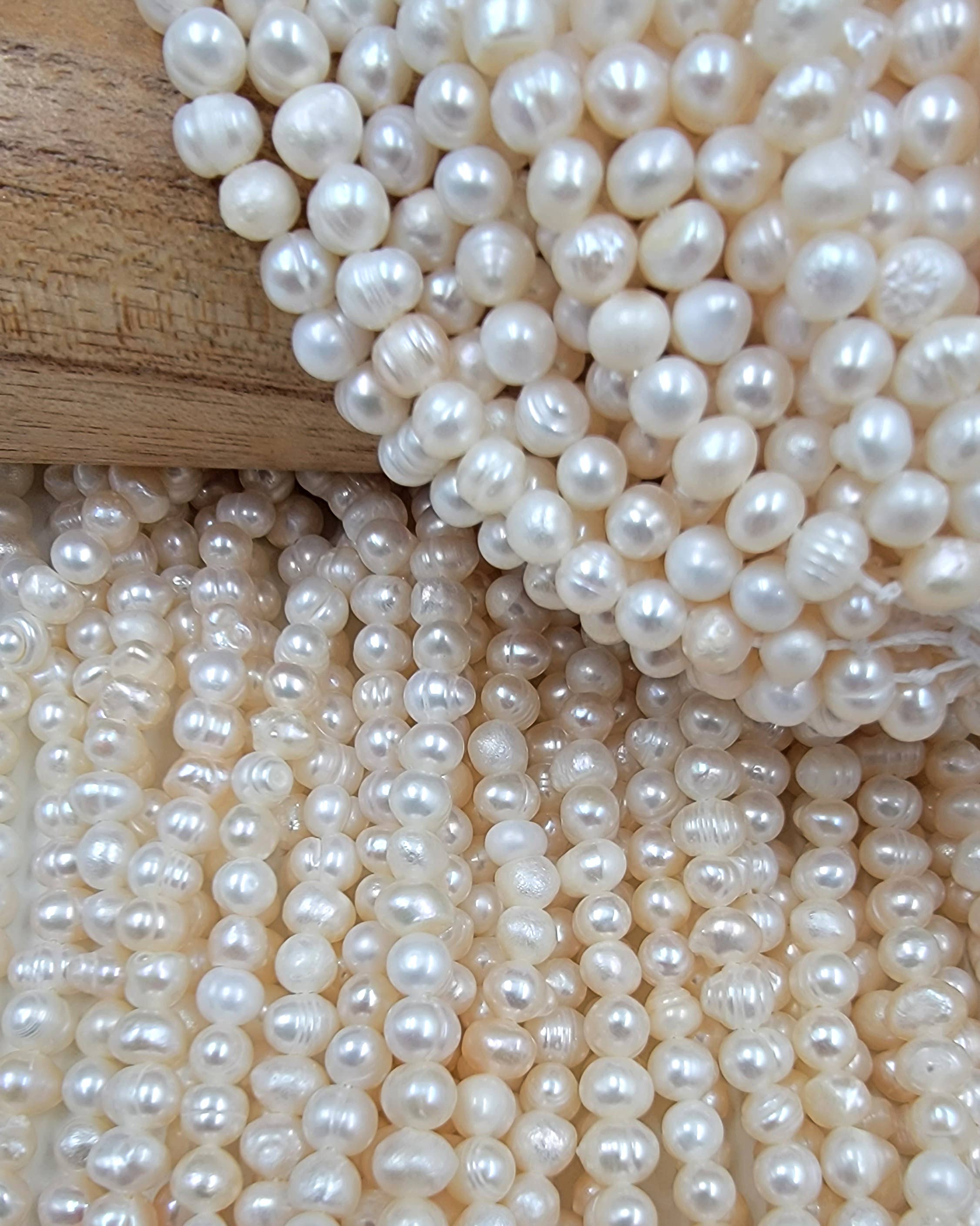 Beads Creation - Wholesale Beads - Mother of Pearl Baroque Freshwater Charms Strand PRP7331