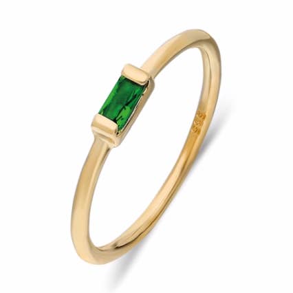 EMERALD BAGUETTE RING for wholesale by Sestra Jewelry