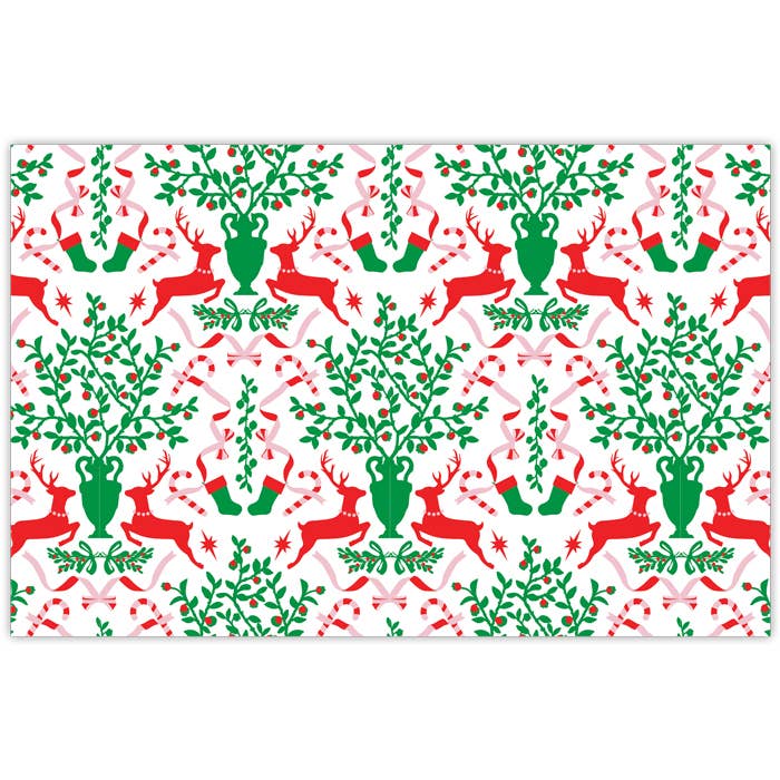 Emily McCarthy Royal Reindeer Placemat for wholesale by RosanneBeck Collections