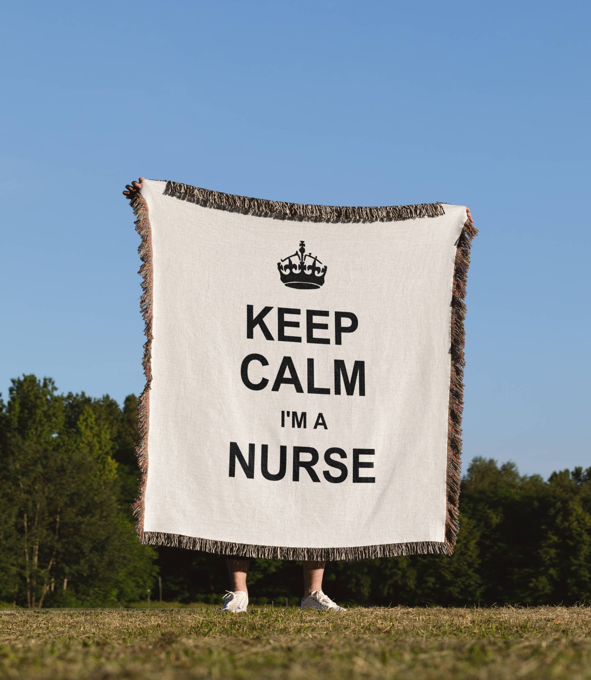 3dRose - Wholesale Throw Blanket - 3dRose, Keep Calm Im a Nurse - nursing pride - funny medical profession gift, Blanket1