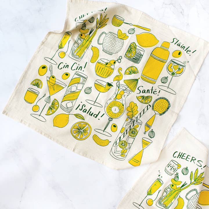 Calhoun & Co. - Wholesale Tea Towel - Cocktail Party Tea Towel