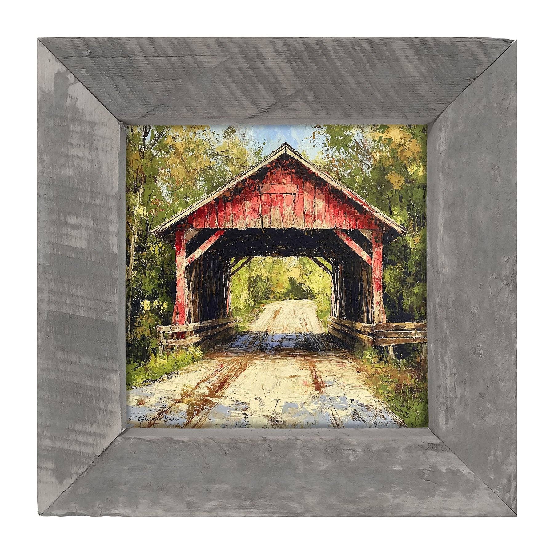 ginger blue - Wholesale Art Print - Covered Bridge1