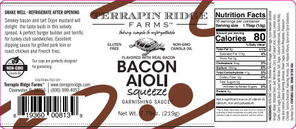 Terrapin Ridge Farms - Vente Sauces - Presser pour garniture aïoli au bacon1