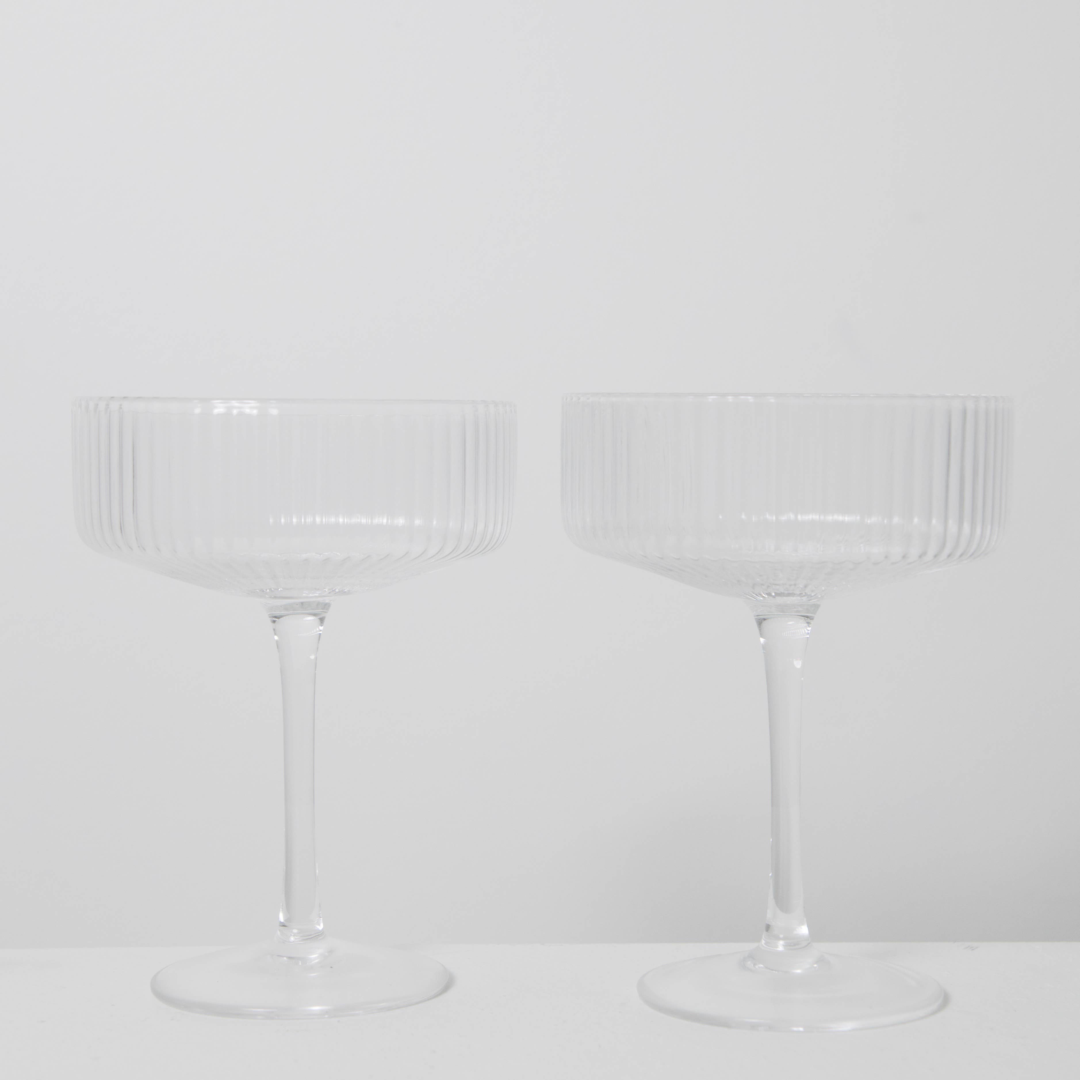 Sage & Cooper - Wholesale Cocktail/liquor glass - Hazel Ribbed Coupe Glass (s2)0