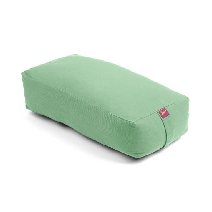 Yoga Bolster - LG Rectangular Cotton Filled Sage Green for wholesale by Yogavni Yoga Products