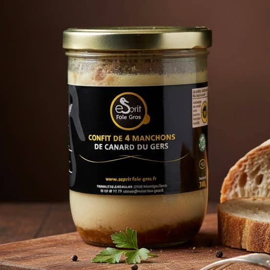 Confit af 4 andelår fra Gers - 700 g for engroshandel hos Esprit Foie Gras