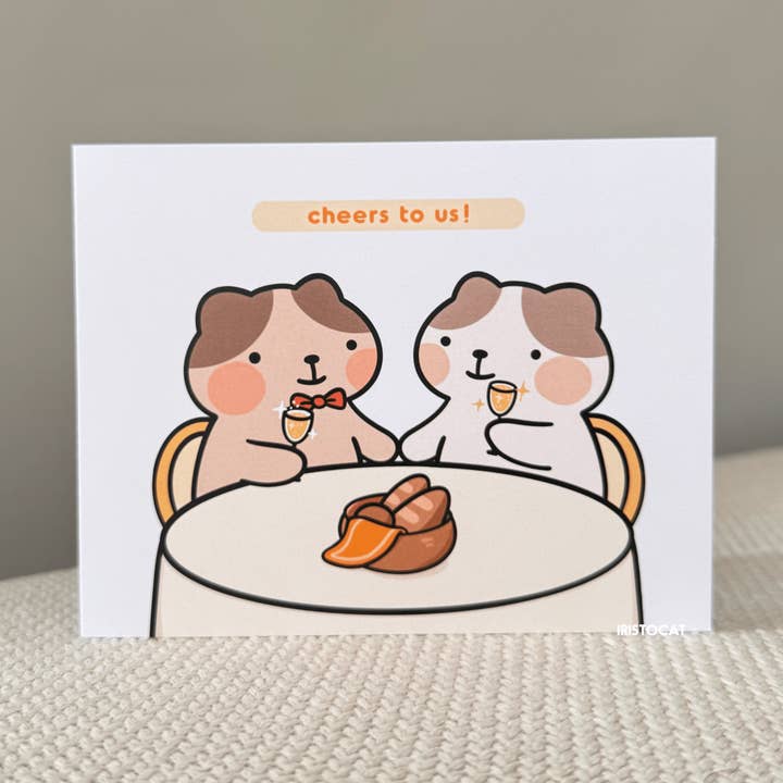 iristocat - Wholesale Congratulations Card - Cheers To Us Greeting Card0