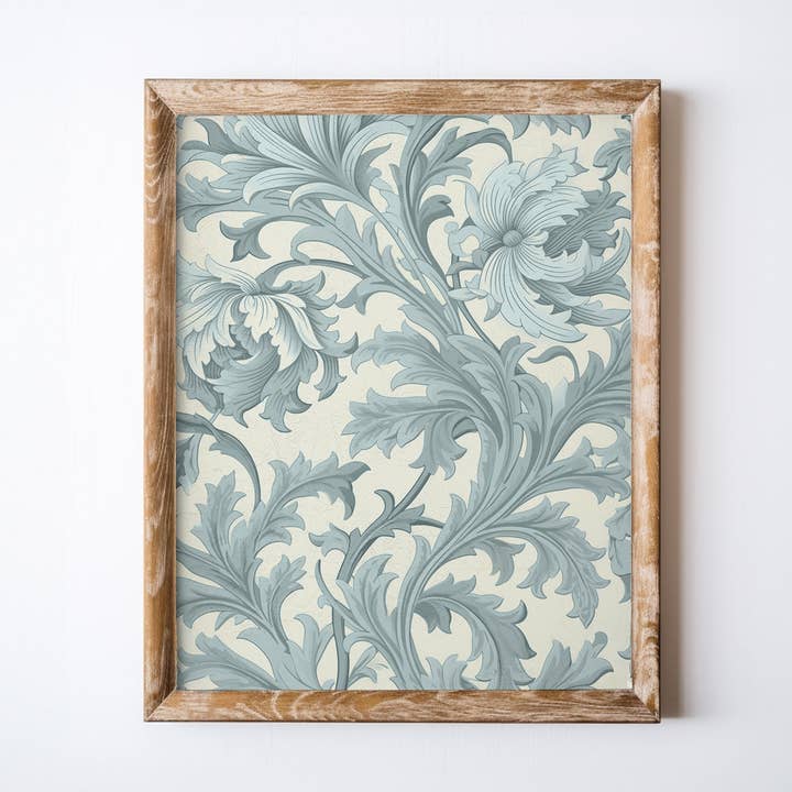 Paper House Print Shop - Wholesale Art Print - Blue Vintage Pattern Art Print0