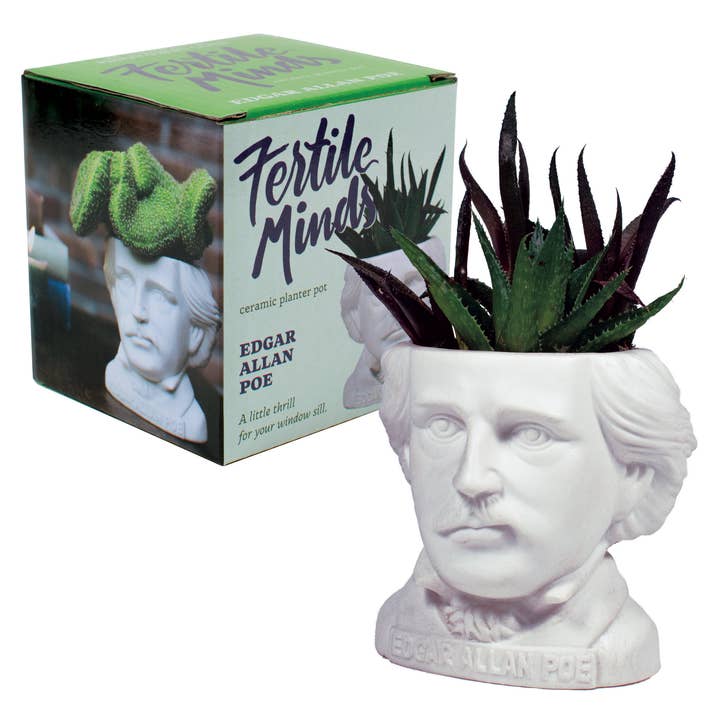 Unemployed Philosophers Guild - Wholesale Plant Pot - Edgar Allan Poe Planter