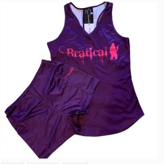 Poligono da tiro viola, set da esterno impertinente, completo da donna per la vendita all'ingrosso da parte di Bratical