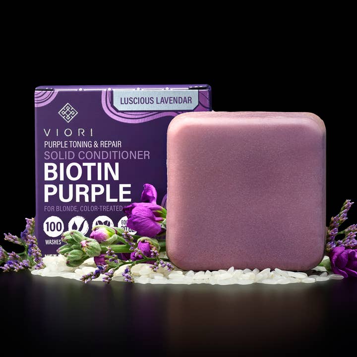 Viori Beauty – wholesale Hair conditioner – Biotin Purple-Toning Conditioner Bar for Blonde & Gray Hair