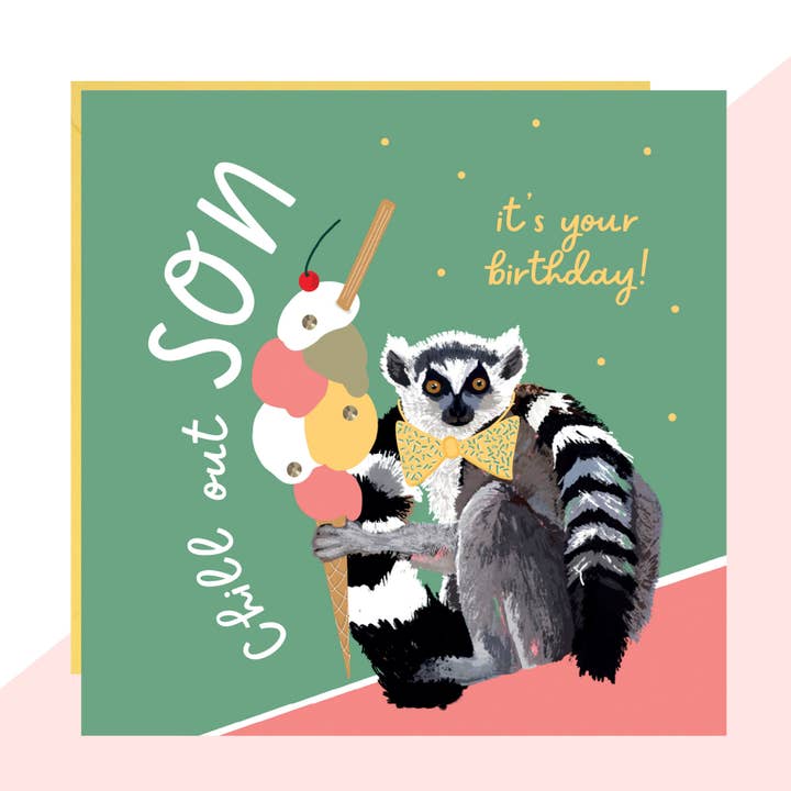 Tarjeta de cumpleaños Chill Out Son para venta al por mayor de Lottie Simpson