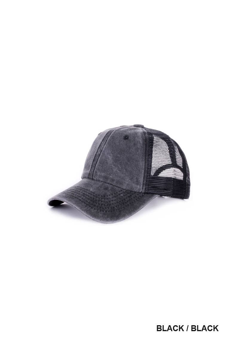 42POPS - Wholesale Baseball Cap - Women's - `.Vintage Washed Trucker Hat Baseball Cap21